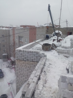 Ремонт парапета крыш многоэтажных домов, Соликамск.